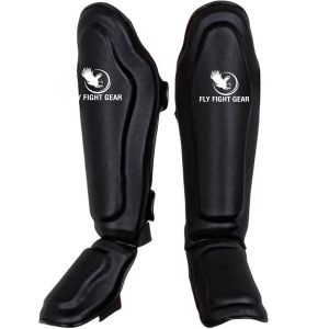 Fly Fight Gear dubbel gevoerde scheenbeschermers - Zwart