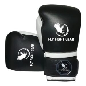 Elite Series Velcro Boxing Glove - Zwart/Wit
